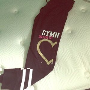Leggings/sweatpants black with words on it